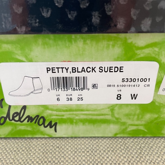 Sam Edelman Size US 8 Wide - EU38 Petty Black Suede Ankle Boots - Picture 9 of 13